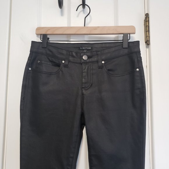Eileen Fisher Witchy Goth Coated Skinny Jeans - Picture 3 of 7